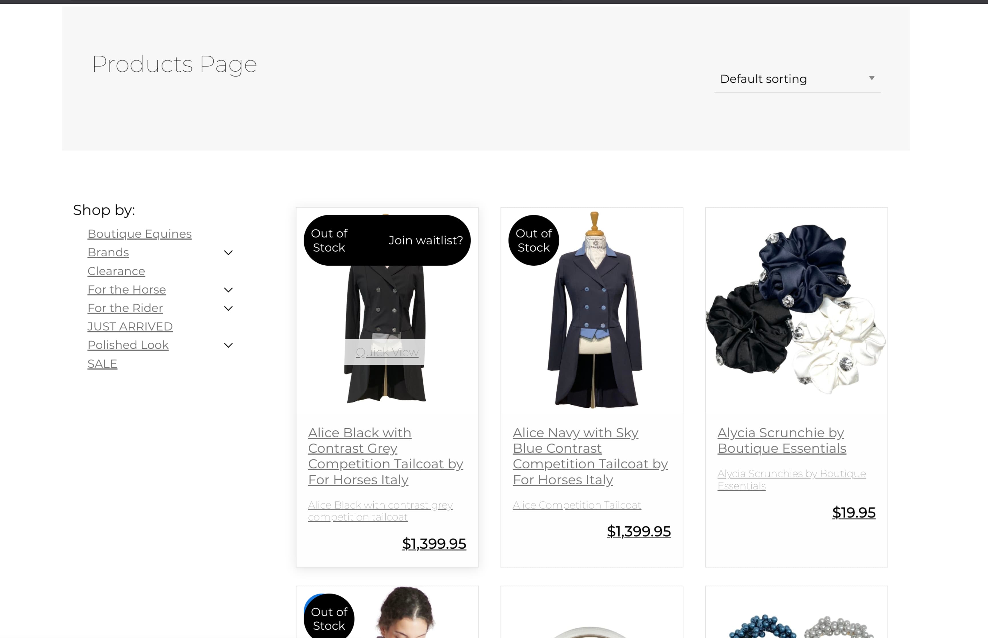 Boutique Equines screenshot 1